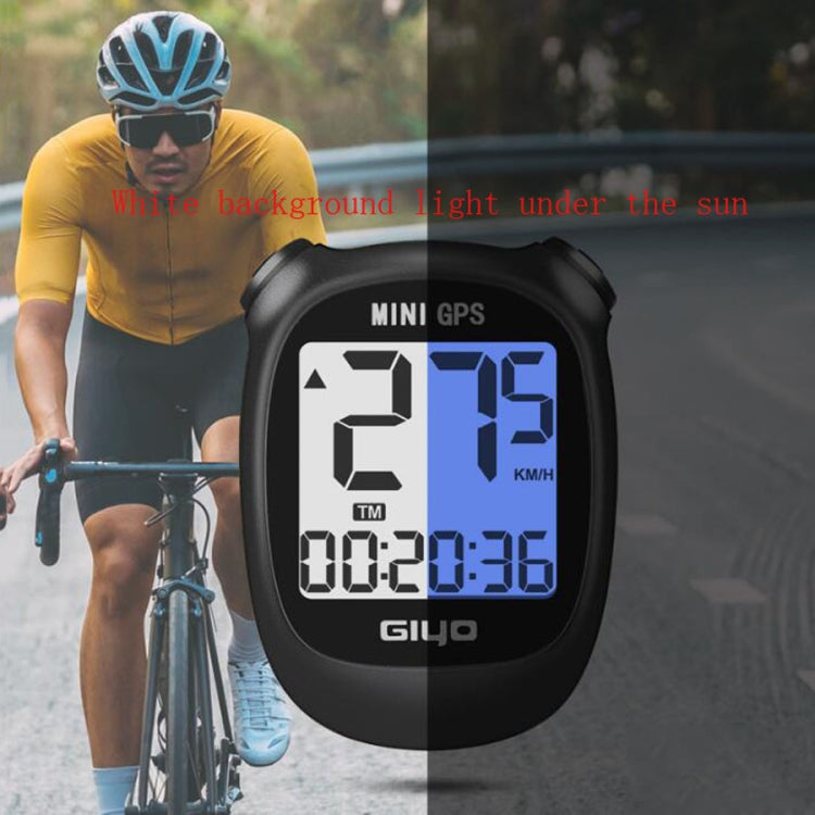 GIYO M3 LCD Display Bike GPS Cycling Computer Wireless Road Bicycle Stopwatch Velocimeter(White) - Speedometers by GIYO | Online Shopping UK | buy2fix