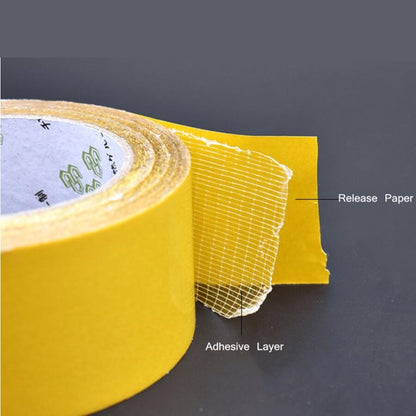 2 PCS 5mmx50 m Double-sided Fiberglass Grid Sticky Adhesive Fiber Transparent Mesh Tape - Tapes by buy2fix | Online Shopping UK | buy2fix