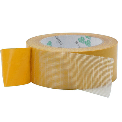 10mmx50 m Double-sided Fiberglass Grid Sticky Adhesive Fiber Transparent Mesh Tape - Tapes by buy2fix | Online Shopping UK | buy2fix