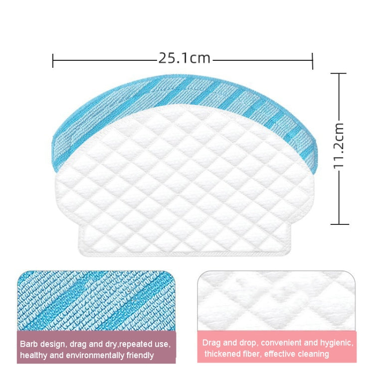 2pcs Washing Rag For Ecovacs OZMO 950 920 T5  DX55 DJ65 Vacuum Cleaner Accessories - Consumer Electronics by buy2fix | Online Shopping UK | buy2fix