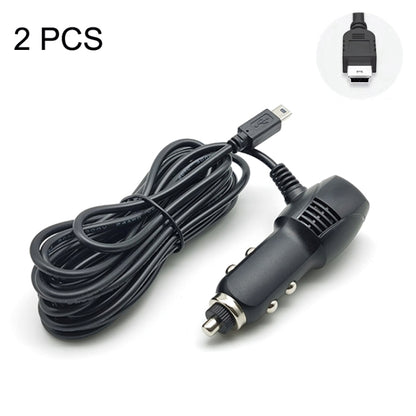 2 PCS Car Charger Fast Charging Driving Recorder Supply Line, Style: 1.5A+2.4A(Mini Straight Head) - In Car by buy2fix | Online Shopping UK | buy2fix