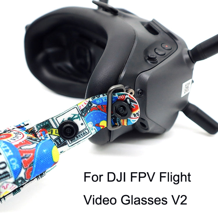 Flight Video Glasses Graffiti Color Headband Fixed Strap For DJI FPV Goggles V2 Strap - DJI & GoPro Accessories by buy2fix | Online Shopping UK | buy2fix