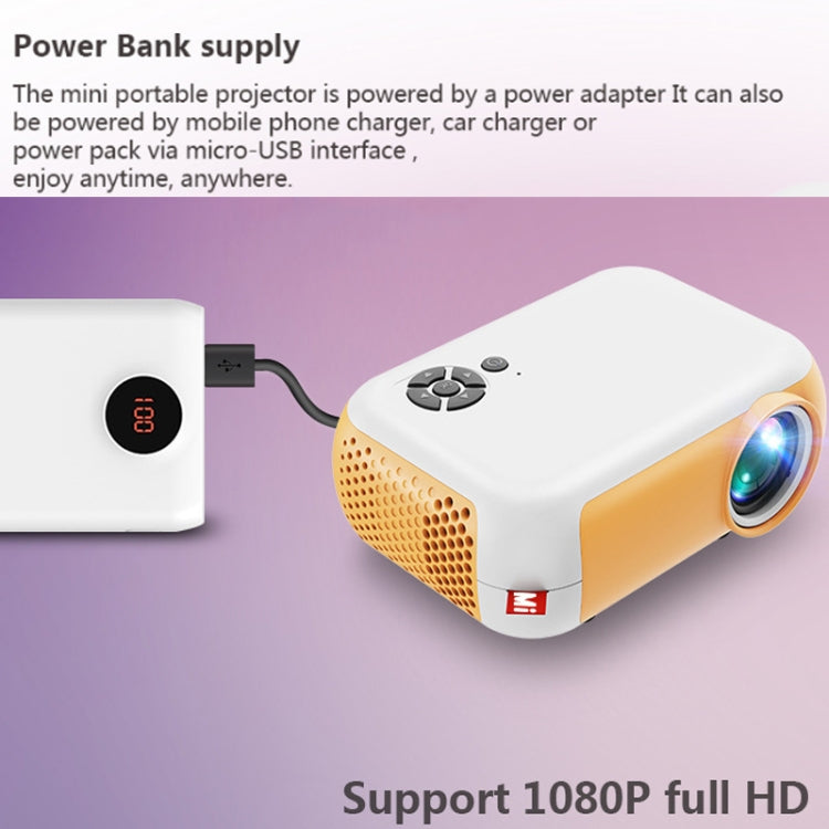 A10 480x360 Pixel Projector Support 1080P Projector ,Style: Basic Model Black(EU Plug) - Consumer Electronics by null | Online Shopping UK | buy2fix