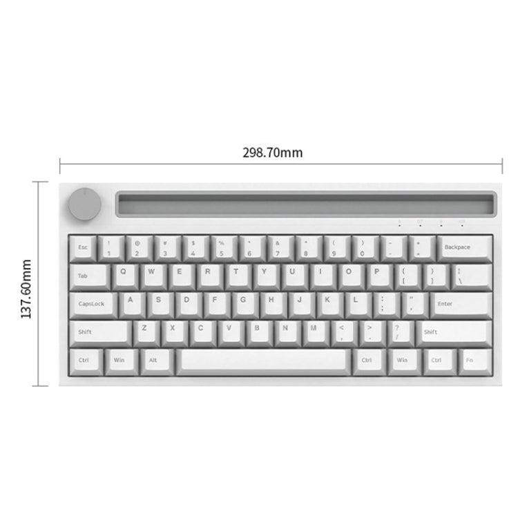 Ajazz K620T 62 Keys Bluetooth Wireless Dual Mode Mechanical Keyboard, Style: Pink Shaft (White) - Wireless Keyboard by Ajazz | Online Shopping UK | buy2fix