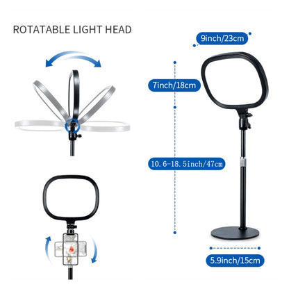 S20 LED Ring Live Fill Light Selfie Photography Full Screen Beauty Light, Style: Single Light + Stand - Consumer Electronics by buy2fix | Online Shopping UK | buy2fix