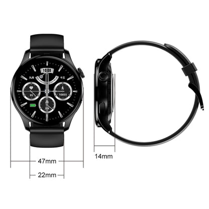 HD3 1.32 Inch Heart Rate Monitoring Smart Watch with Payment Function(Black Steel) - Smart Wear by buy2fix | Online Shopping UK | buy2fix