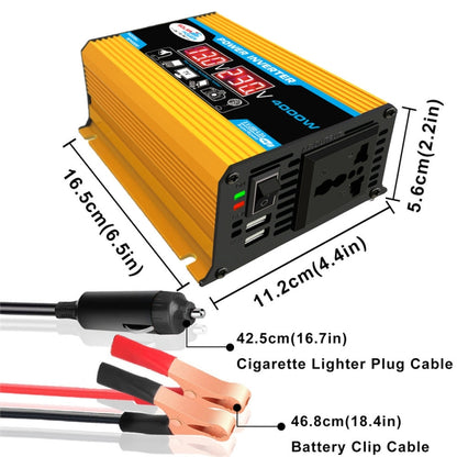 Solar Power System Inverter 30A Controller+18W 12V Solar Panel, Specification: Yellow 12V To 110V - Charger by buy2fix | Online Shopping UK | buy2fix