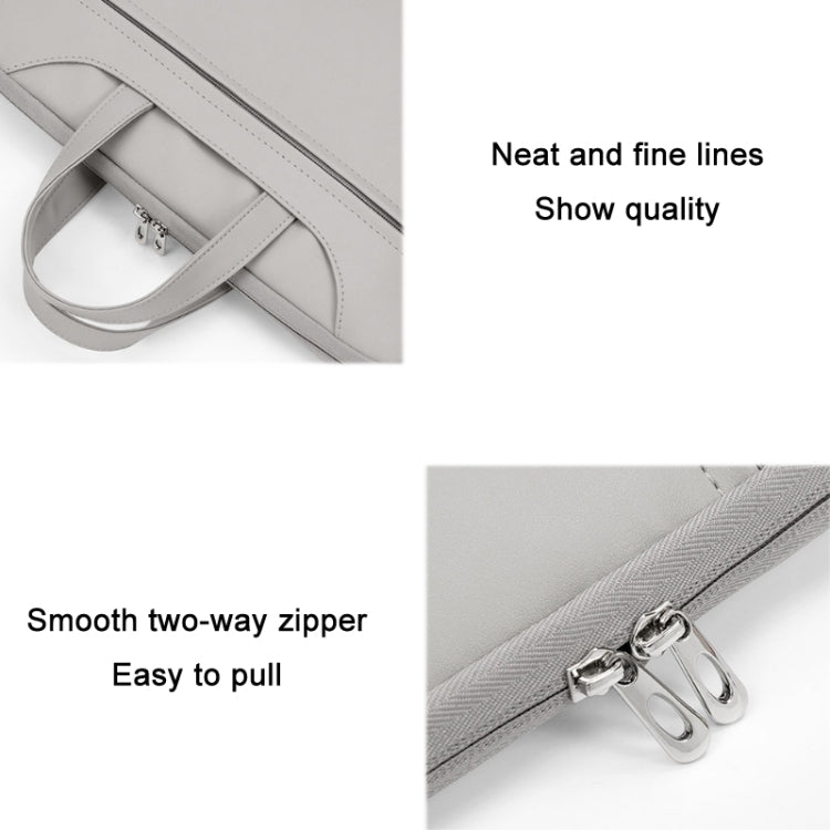 Baona BN-Q006 PU Leather Full Opening Laptop Handbag For 13/13.3 inches(Sky Blue) - 13.3 inch by Baona | Online Shopping UK | buy2fix