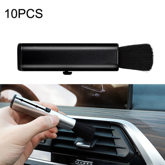 10 PCS Car Air Conditioner Air Outlet Telescopic Cleaning Brush, Color: Black - In Car by buy2fix | Online Shopping UK | buy2fix