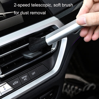 10 PCS Car Air Conditioner Air Outlet Telescopic Cleaning Brush, Color: Silver - In Car by buy2fix | Online Shopping UK | buy2fix