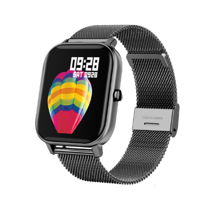 P8 1.4 Inch Heart Rate Blood Pressure Monitoring Smart Watch, Color: Black Steel - Smart Wear by buy2fix | Online Shopping UK | buy2fix