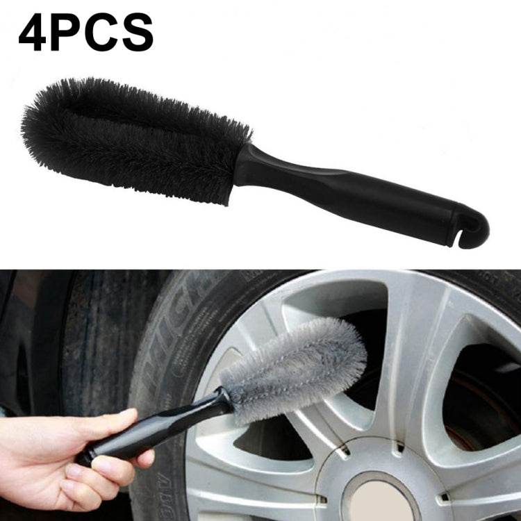4 PCS Car Wheel Brush Car Washing Supplies(Black) - In Car by buy2fix | Online Shopping UK | buy2fix