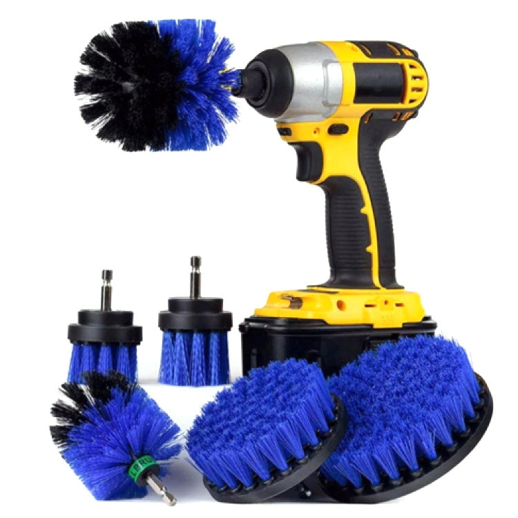 6 PCS / SetElectric Drill Head Car Tire Floor Crevice Cleaning Brush(Blue) - In Car by buy2fix | Online Shopping UK | buy2fix