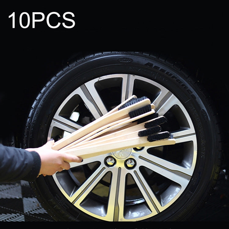 10PCS Car Engine Cleaning Brush Long Handle Bristle Tire Brush(As Show) - In Car by buy2fix | Online Shopping UK | buy2fix