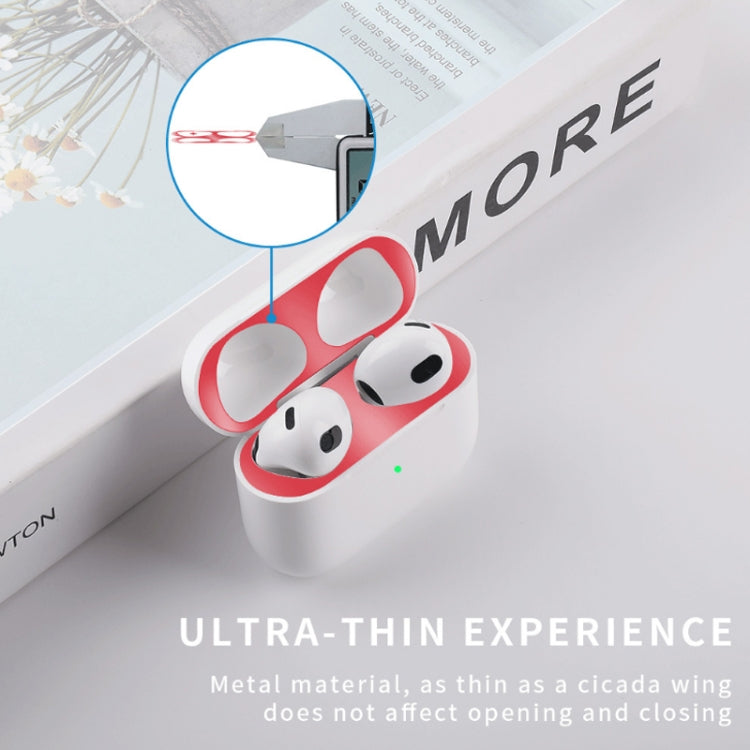 2 PCS Headphone Inner Cover Sticker Dustproof Protective Film For Airpods 3(Silver) - Protective Sticker by buy2fix | Online Shopping UK | buy2fix