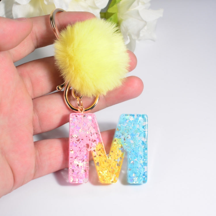 2 PCS Crystal Epoxy Rainbow Color Keychain Hair Ball Ladies Bag Pendant(V) - In Car by buy2fix | Online Shopping UK | buy2fix