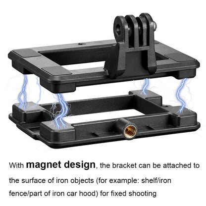 060 Outdoor Live Action Camera Magnetic Bracket with Adjustable Lanyard(Black) - DJI & GoPro Accessories by buy2fix | Online Shopping UK | buy2fix