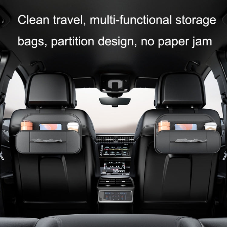 Car Seat Rear Leather Multi-function Convenient Storage Bag(Black) - In Car by buy2fix | Online Shopping UK | buy2fix