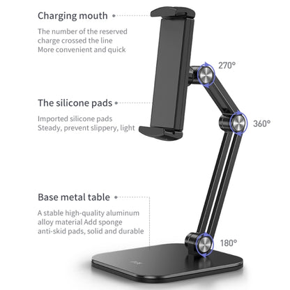 SSKY X27 Tablet Computer Desktop Mobile Phone Adjustable Support Frame, Style: Double Arms (Black) - Desktop Holder by SSKY | Online Shopping UK | buy2fix