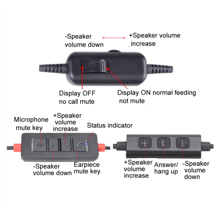 VT200 Single Ear Telephone Headset Operator Headset With Mic,Spec: Crystal Head 6-wire Sequence - Consumer Electronics by buy2fix | Online Shopping UK | buy2fix