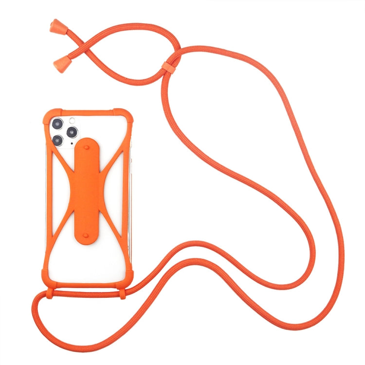 Universal Cell Phone Silicone Lanyard Strap Case With Detachable Neckstrap(Orange) - More Brand by buy2fix | Online Shopping UK | buy2fix