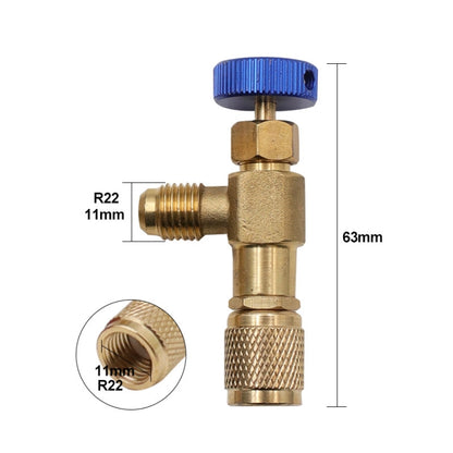 Air Conditioner Fluoridation Safety Valve Refrigerant Filling Connector(Side R22 Bottom R22) - In Car by buy2fix | Online Shopping UK | buy2fix