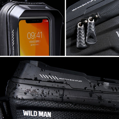 WILD MAN XT2 1L Bicycle EVA Hard Shell Waterproof Phone Touch Screen Beam Bag(Solar Pattern) - Bicycle Bags by WILD MAN | Online Shopping UK | buy2fix