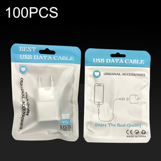 100PCS XC-0014 USB Data Cable Packaging Bags Pearl Light Ziplock Bag, Size: 10.5x15cm (Blue) - Zip Lock Bags by buy2fix | Online Shopping UK | buy2fix
