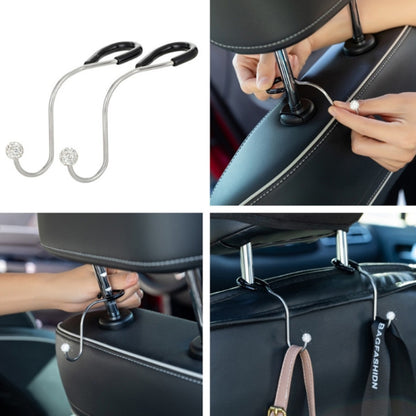 Multifunctional Car Seat Hooks With Diamond Inlay(Peach) - In Car by buy2fix | Online Shopping UK | buy2fix