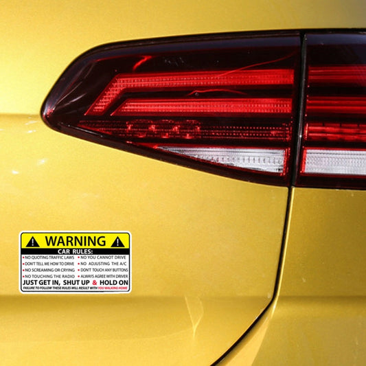 10 PCS Car Safety Warning Rules Sticker - In Car by buy2fix | Online Shopping UK | buy2fix