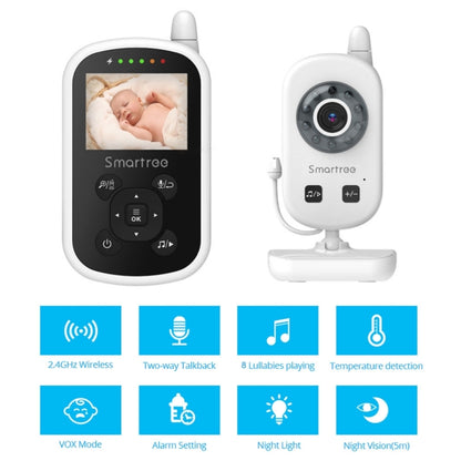 UU24 2.4 Inch Wireless Baby Monitor Camera Temperature Monitor 2 Way Audio VOX Lullaby US Plug - Security by buy2fix | Online Shopping UK | buy2fix