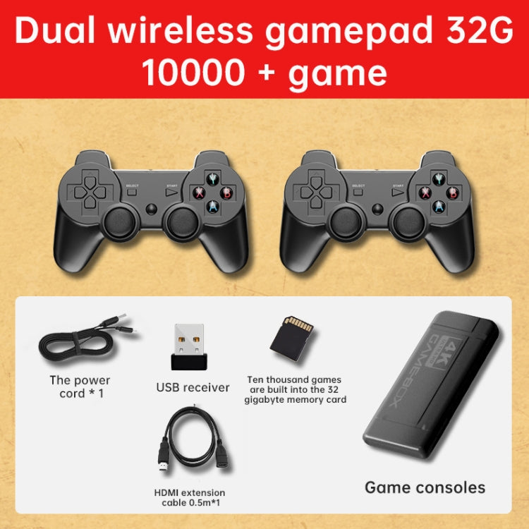 K9 Game Console Home TV Double Battle Simulator 32G Wireless Built-in 100000 Games - Pocket Console by buy2fix | Online Shopping UK | buy2fix
