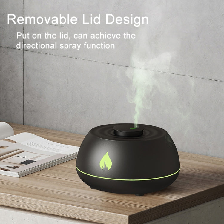 DQ707 130ml Simulation Flame Aromatherapy Machine Seven-color Ambient Light Humidifier  Black - Home & Garden by buy2fix | Online Shopping UK | buy2fix