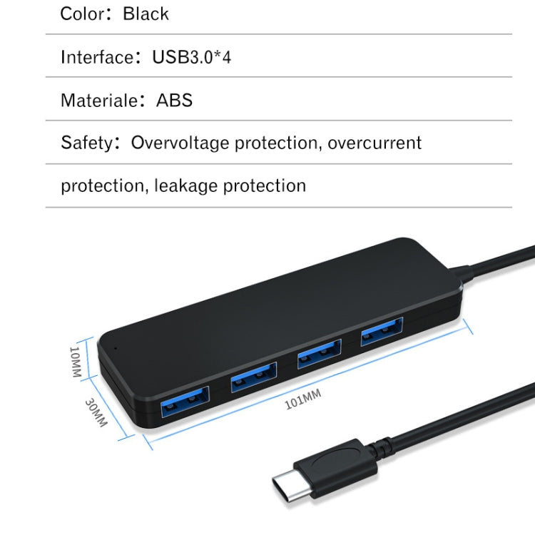 AB3-L42 4 Ports Concentrator High Speed HUB 5G Extension Dock USB2.0 HUB Length: 25cm - USB 3.0 HUB by buy2fix | Online Shopping UK | buy2fix