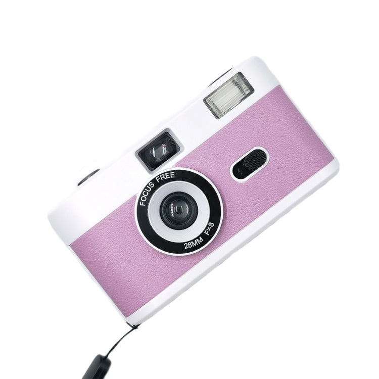 R2-FILM Retro Manual Reusable Film Camera for Children without Film(White+Pink Purple) - Consumer Electronics by buy2fix | Online Shopping UK | buy2fix