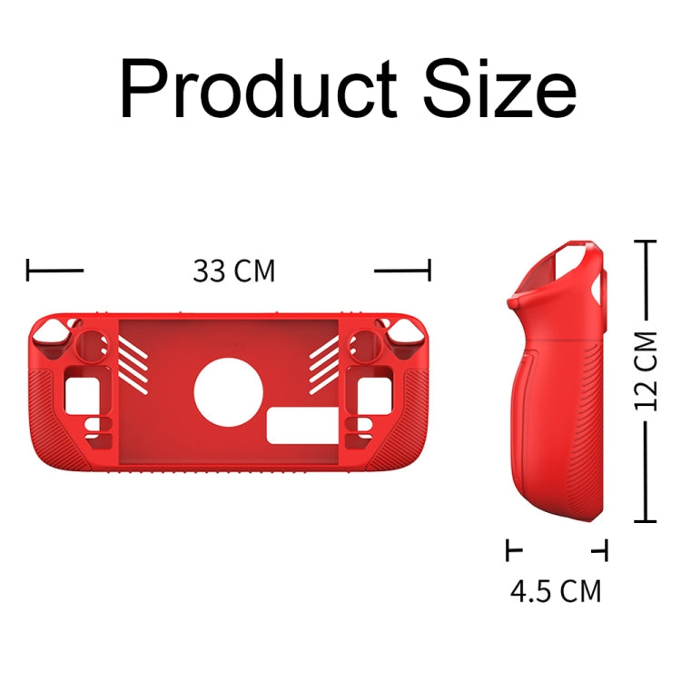 For Steam Deck V3 Non-slip Silicone Protective Case for Pocket Consoles(Red) - Accessories by buy2fix | Online Shopping UK | buy2fix