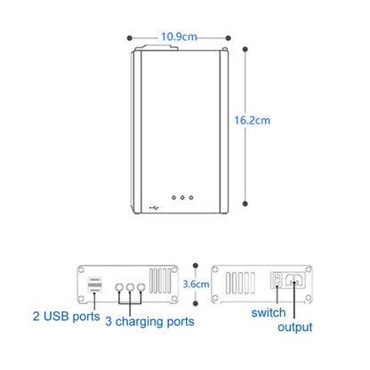 for DJI Mavic 3 YX 1 to 5 Charger With Switch(EU Plug) - DJI & GoPro Accessories by buy2fix | Online Shopping UK | buy2fix