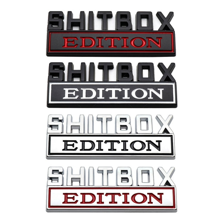 5pcs Car Body Rear Modification Badge Plate Label(Black White) - In Car by buy2fix | Online Shopping UK | buy2fix