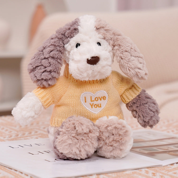 Cute Dressing Teddy Plush Toys Decorative Gift Plush Doll, Color: Yellow Sweater - Soft Toys by buy2fix | Online Shopping UK | buy2fix