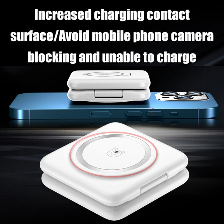 Folding 3 In 1 Wireless Charger For iPhone, Galaxy, Huawei, Xiaomi, LG, HTC and Other QI Standard Smart Phones (White) - Wireless Charger by buy2fix | Online Shopping UK | buy2fix