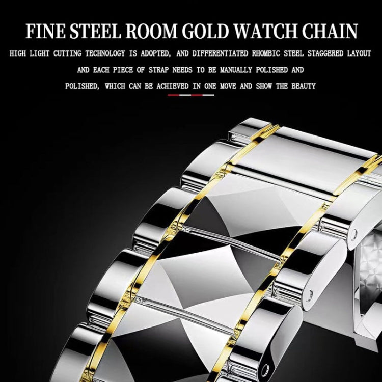 BINBOND B5552 Luminous Multifunctional Business Calendar Quartz Watch(Female-Inter-gold-White) - Metal Strap Watches by BINBOND | Online Shopping UK | buy2fix