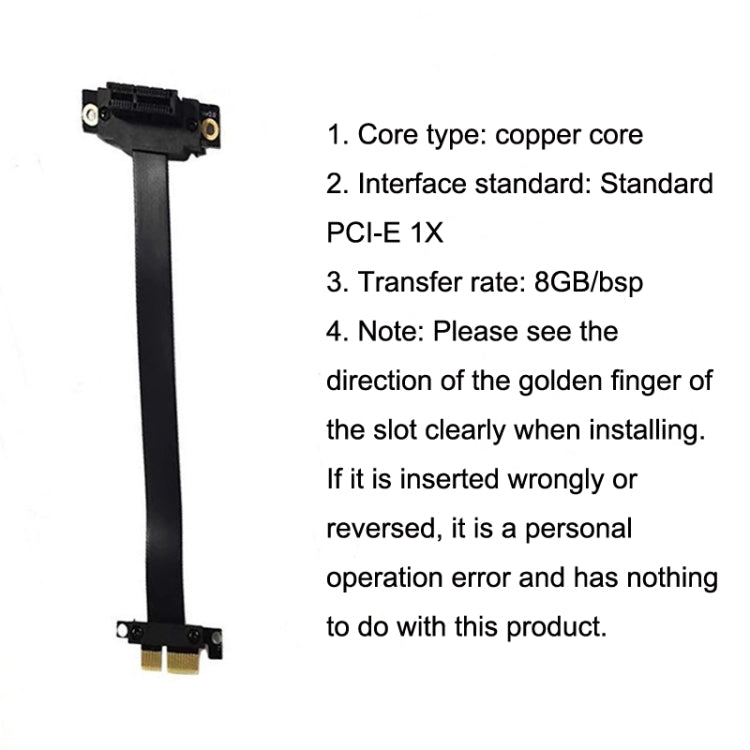 PCI-E 3.0 1X 180-degree Graphics Card Wireless Network Card Adapter Block Extension Cable, Length: 30cm -  by buy2fix | Online Shopping UK | buy2fix