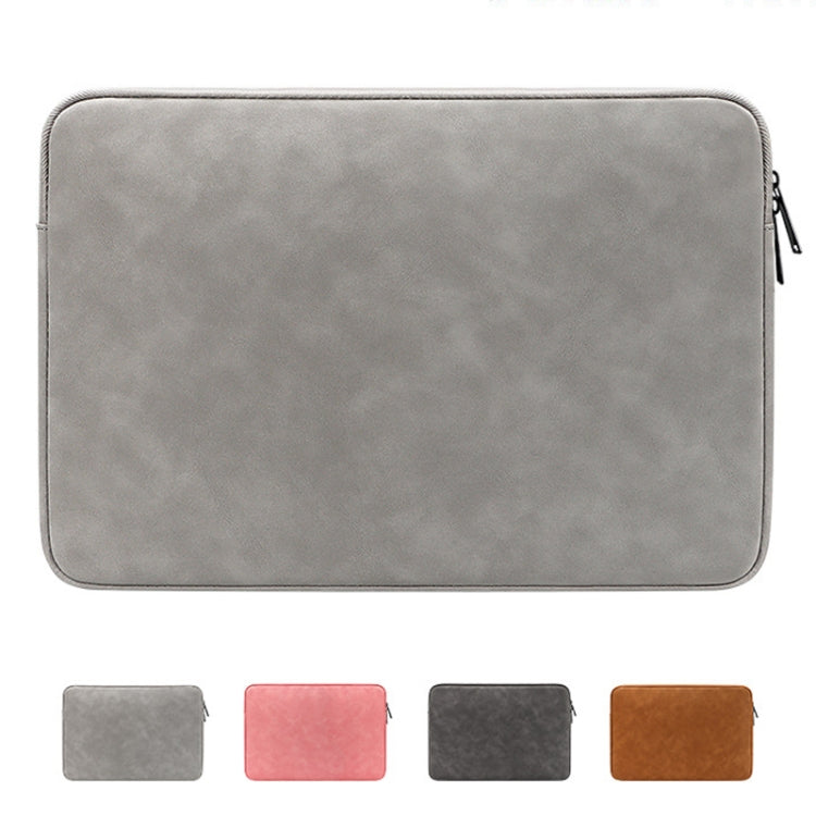 ND12 Lambskin Laptop Lightweight Waterproof Sleeve Bag, Size: 14.1-15.4 inches(Gray with Bag) - 14.1 inch by buy2fix | Online Shopping UK | buy2fix