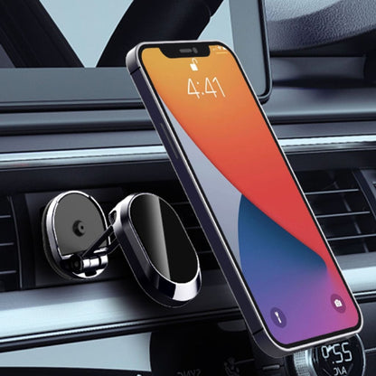 U18 Mini Car Foldable Rotating Magnetic Mobile Phone Navigation Holder(Black) - In Car by buy2fix | Online Shopping UK | buy2fix