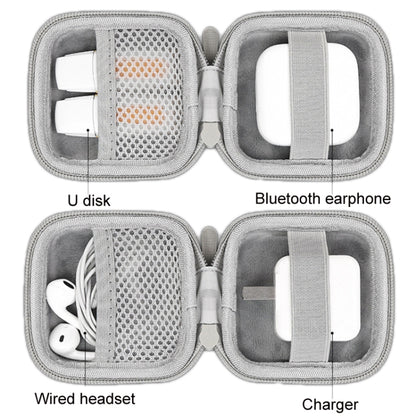 Baona BN-F017 Leather Digital Headphone Cable U Disk Storage Bag, Specification: Large Square Gray - Digital Storage Bag by Baona | Online Shopping UK | buy2fix