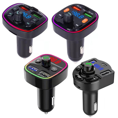 Q3 3.1A USB+PD Bluetooth Car Charger Car FM Transmitter Colorful Lighting -  by buy2fix | Online Shopping UK | buy2fix