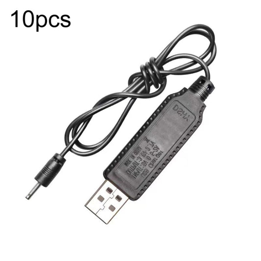 10pcs 3.7V IC Circuit Protection Lithium Battery USB Straight Head Charging Cable, Model: 2.0mm - Charging Cables by buy2fix | Online Shopping UK | buy2fix