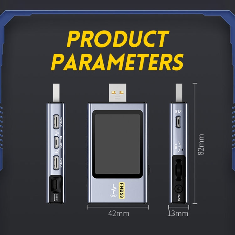 FNIRSI FNB58 USB Voltage Ammeter TYPE-C Fast Charge Power Tester, Specification: Bluetooth -  by FNIRSI | Online Shopping UK | buy2fix