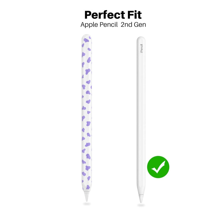 For Apple Pencil 2 AhaStyle PT65CW Silicone Pen Case Milk Cow Patterned Stylus Case(Green) - Pencil Accessories by AhaStyle | Online Shopping UK | buy2fix