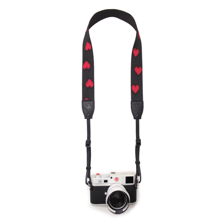 Embroidered Heart Pattern SLR Camera Strap Mirrorless Camera Love Lanyard(Classic 08-A-Metal Ring) - Camera Strap by buy2fix | Online Shopping UK | buy2fix